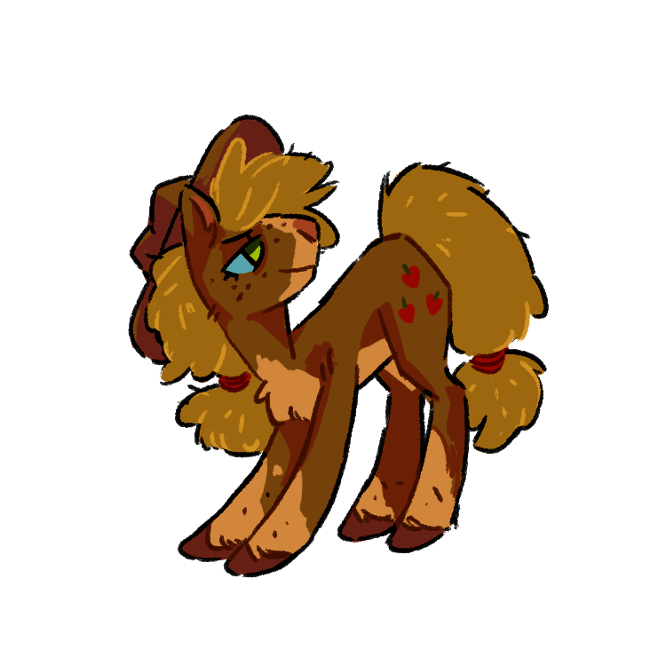 Mlp Aj Restyle AJ by graymist44 on DeviantArt