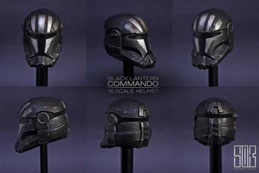 Black Lantern Commando Helmet (1:6 Scale)