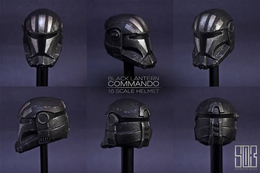 Black Lantern Commando Helmet (1:6 Scale)