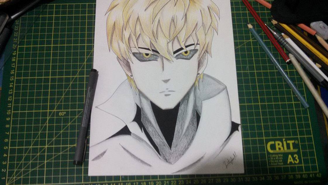 Drawing - Genos (One Punch Man) by Jhardy2010 on DeviantArt