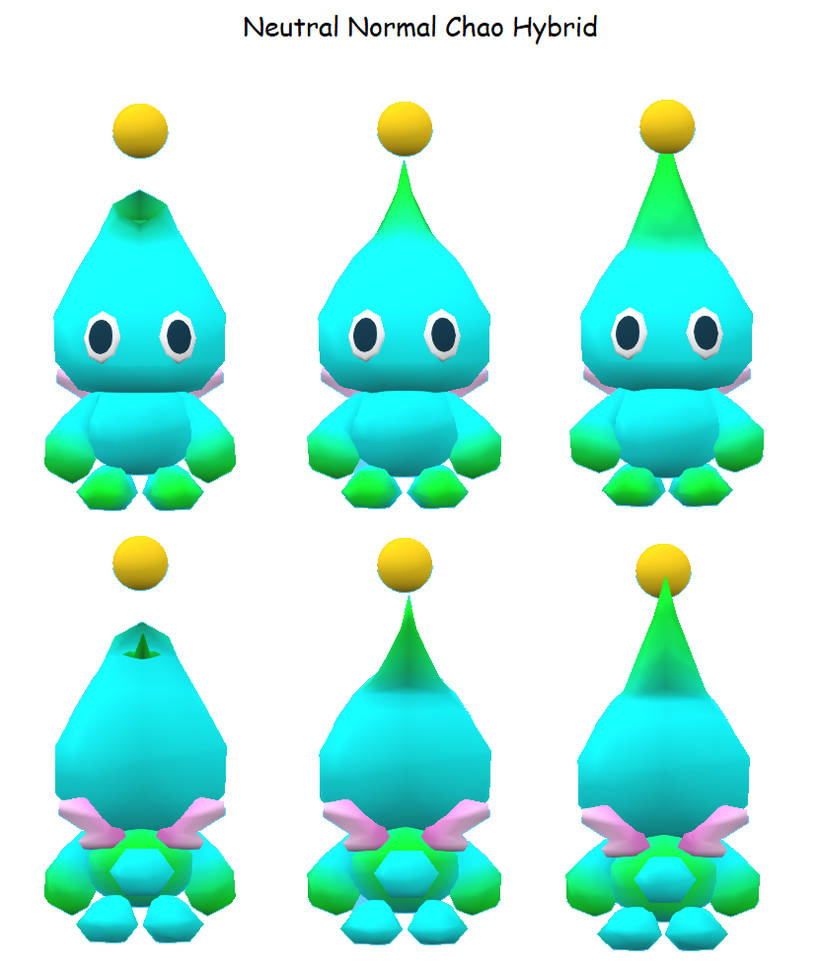 Neutral Normal Chao Hybrids Part 1 by TannerxDelia on DeviantArt