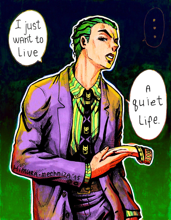Kira Yoshikage wants to live a quiet life- colored
