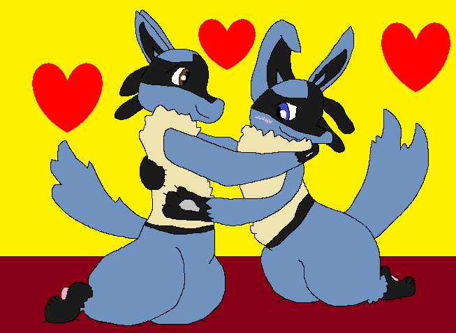 Lucario boyfriend hugs