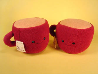 red tea cups
