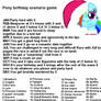 (YET ANOTHER) Pony Birthday Scenario Game