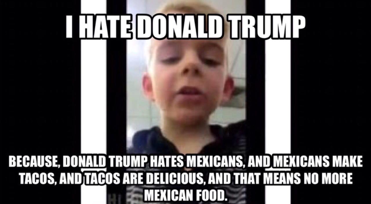Little Boy hates Donald Trump by Araceli193