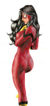 Spider Woman pin up