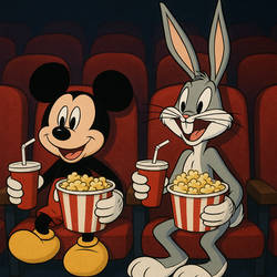 Mickey Mouse and Bugs Bunny cinema