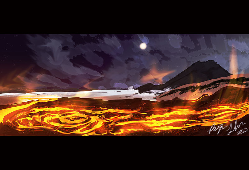 Lava speed painting 1