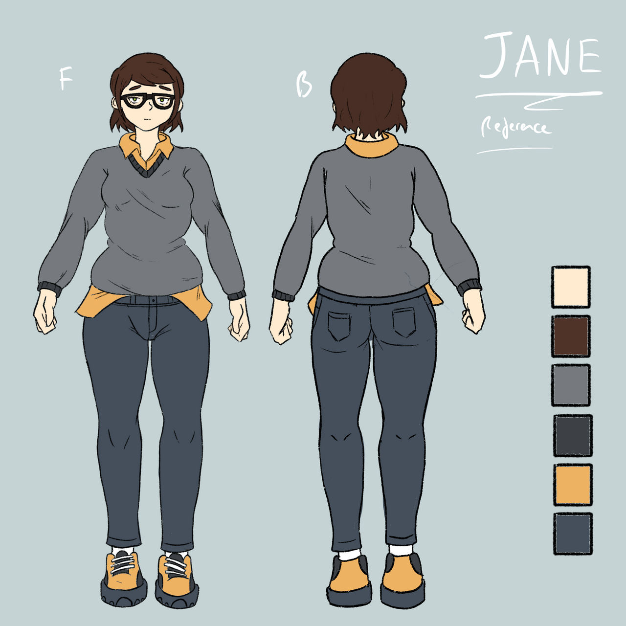 jane reference sheet by Peachpeachplumb on DeviantArt