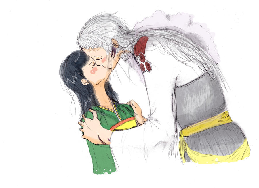 Kagome and Sesshomaru by Griffkat on DeviantArt.