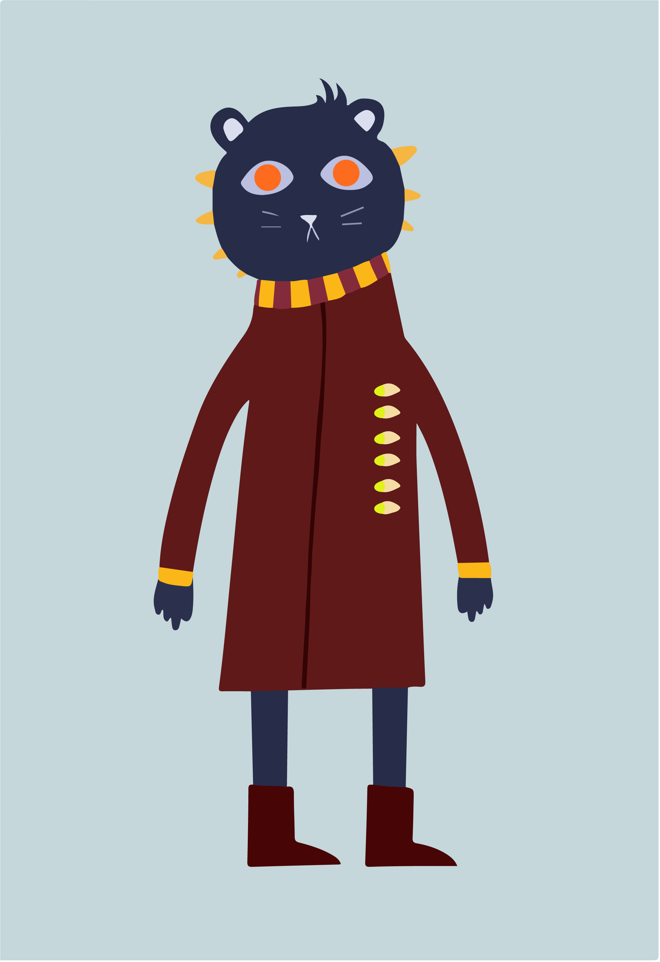 Night in the woods inspired character.