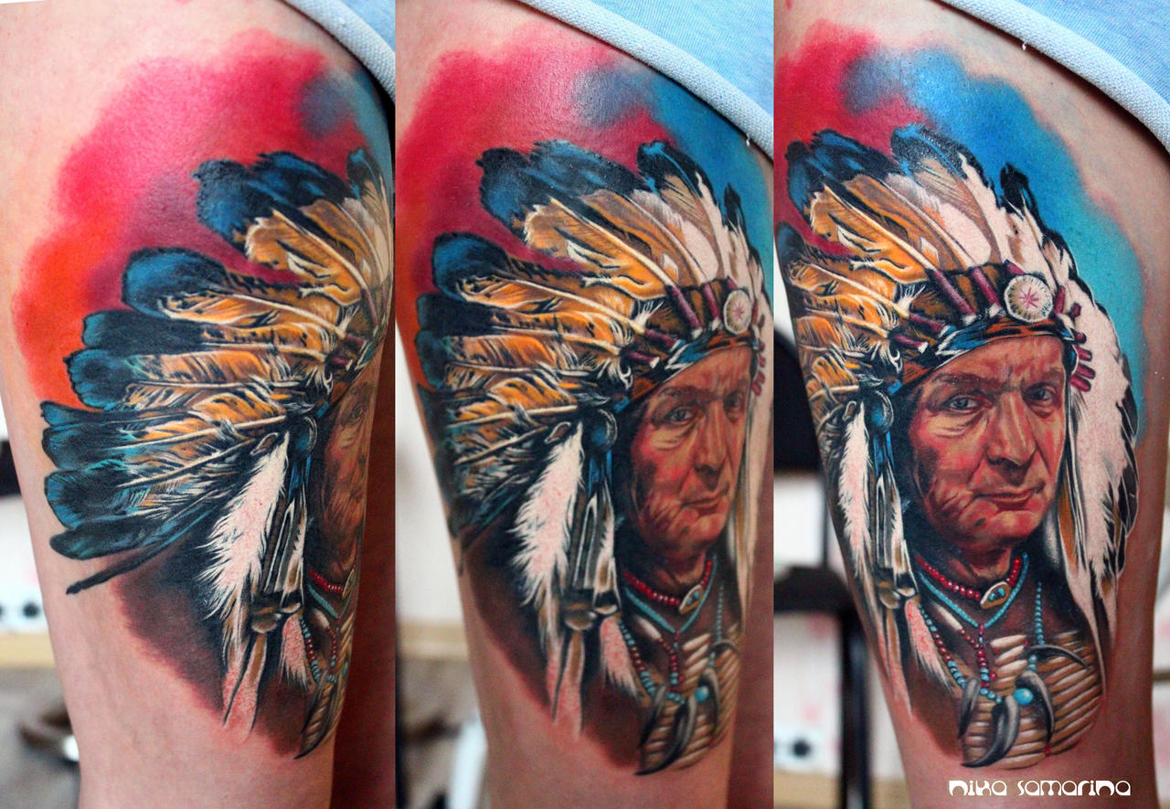 Injun tattoo by NikaSamarina on DeviantArt