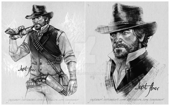 Arthur Morgan Portrait, pencil- age 23 by GabbityGabby on DeviantArt