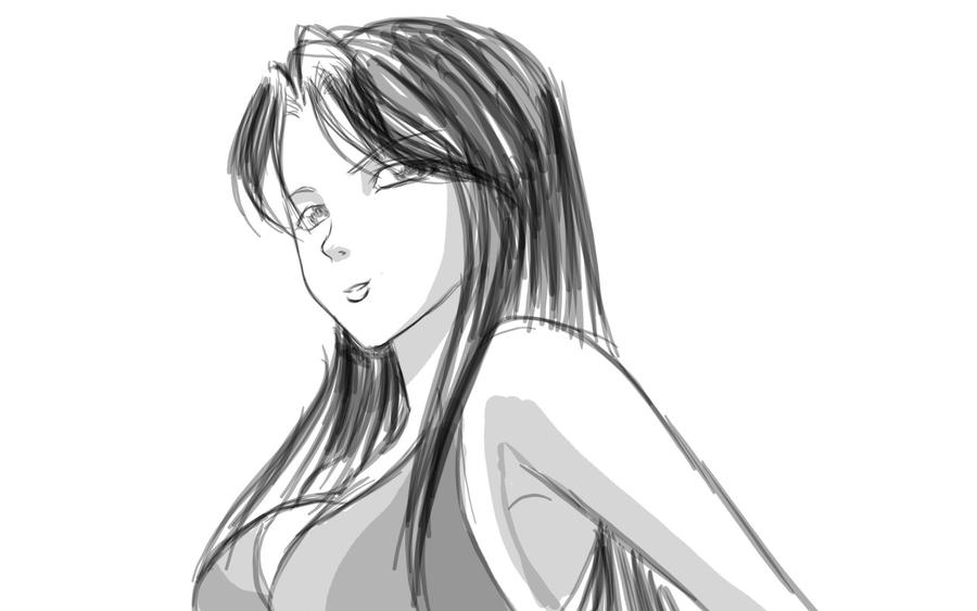 Sketch  no6 - woman anime