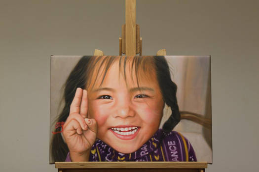 Tibet Child Oil Painting