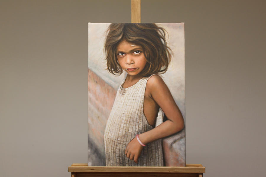 Nepal Child Oil Painting