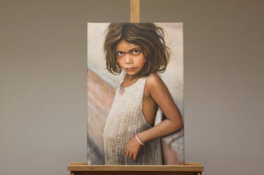 Nepal Child Oil Painting