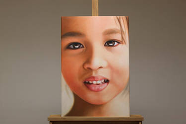 Thailand Child Oil Painting