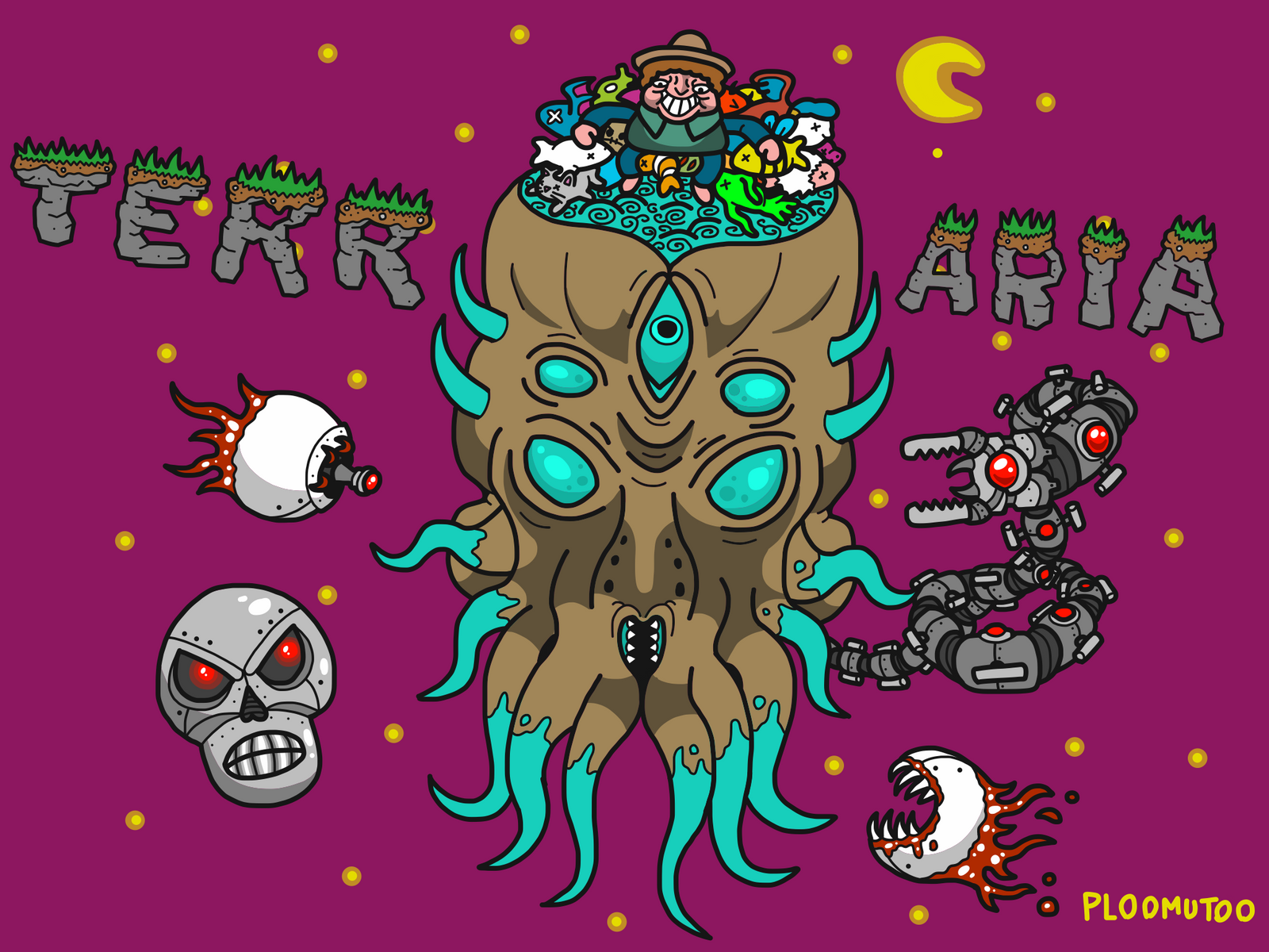 r/Terraria 🌳 on X: (reuploaded to fix title) Sequel from the Boss merge  from 2 days ago: Calamity Bosses & Mini Bosses.    / X