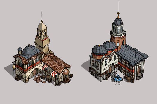 Age of Empires 3 Ottoman architecture set concept