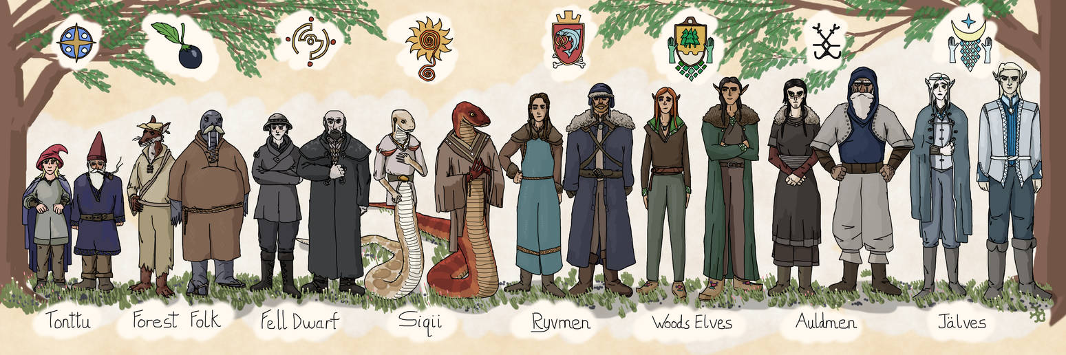 Fantasy races by SquidEmpire on DeviantArt
