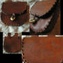 Viking belt pouch with drakkar