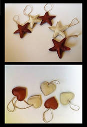 Leather christmas ornaments