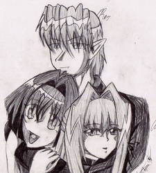Ren, Karin, and Anju