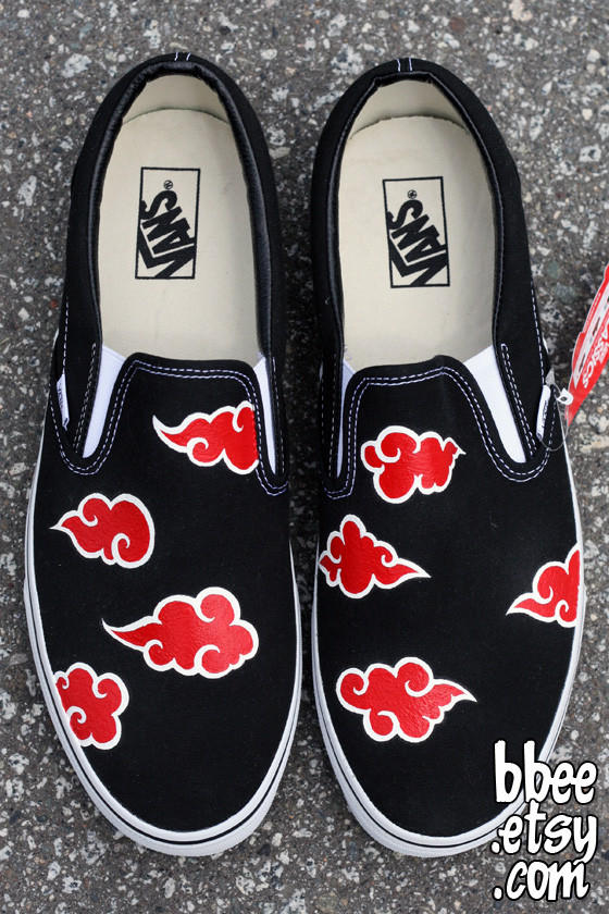 Naruto Akatsuki Shoes by BBEEshoes on DeviantArt