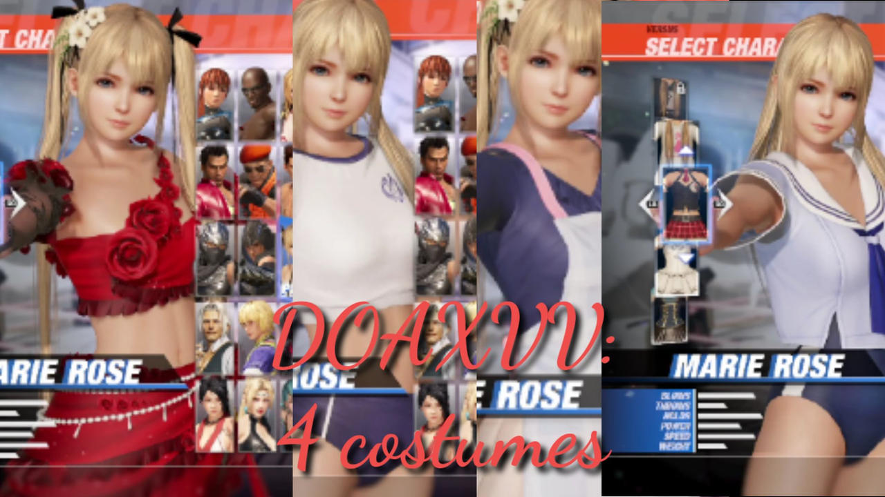 Marie Mod Doa6 marie rose mod pack#1: 4 doaxvv costumes by numberofthedevil on ...