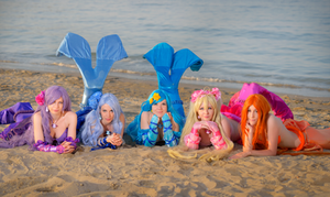 Mermaids on the shore
