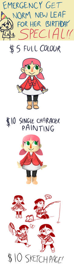 Buy Norm New Leaf for her Birthday Commissions!