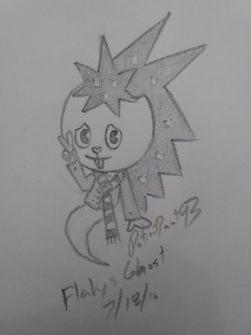 HTF Fanart - Flaky's Ghost by PatientPaint93 on DeviantArt