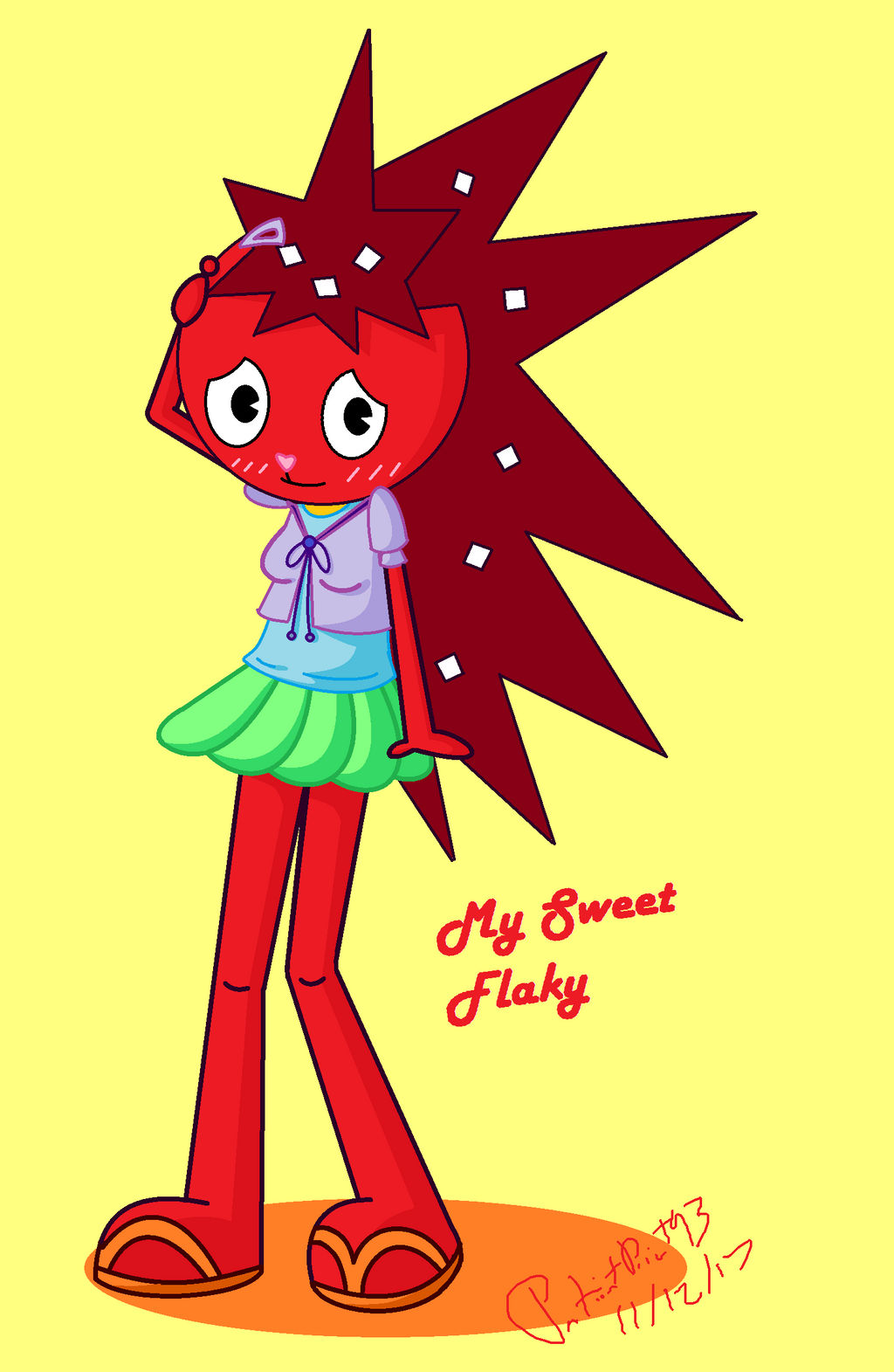 HTF Fanart - My Sweet Flaky by PatientPaint93 on DeviantArt