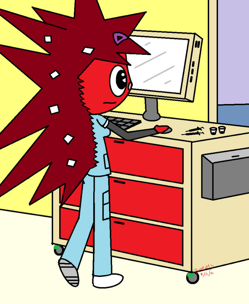 HTF Fanart - Flaky at Work by PatientPaint93 on DeviantArt
