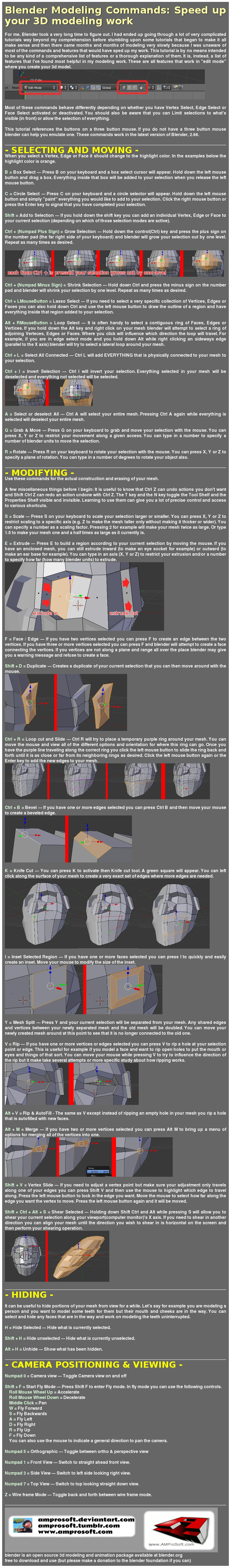 Blender Modeling Commands