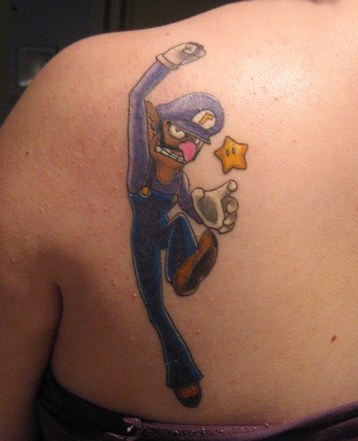 Waluigi tattoo