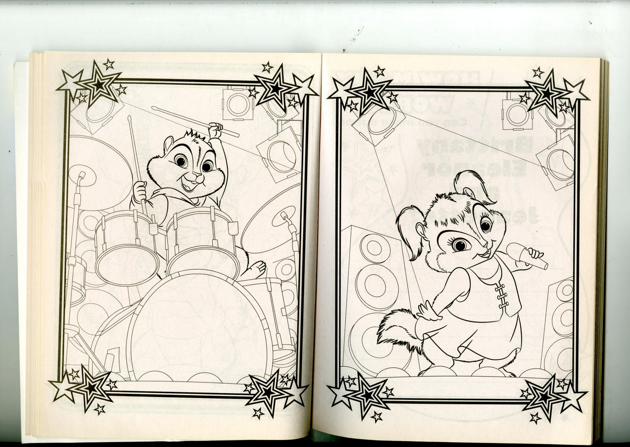 Theodore and Eleanor coloring pages scan by TheCrazyettes on DeviantArt