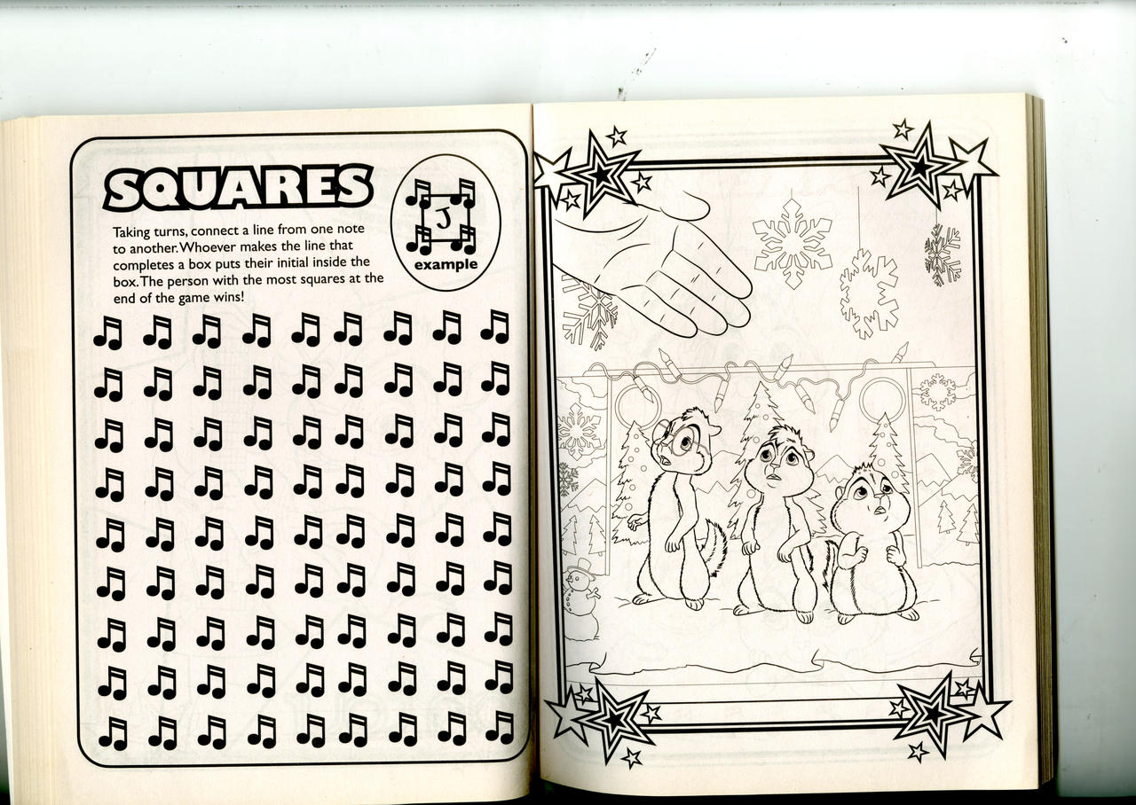 The Chipmunks coloring page scan with game by TheCrazyettes on DeviantArt