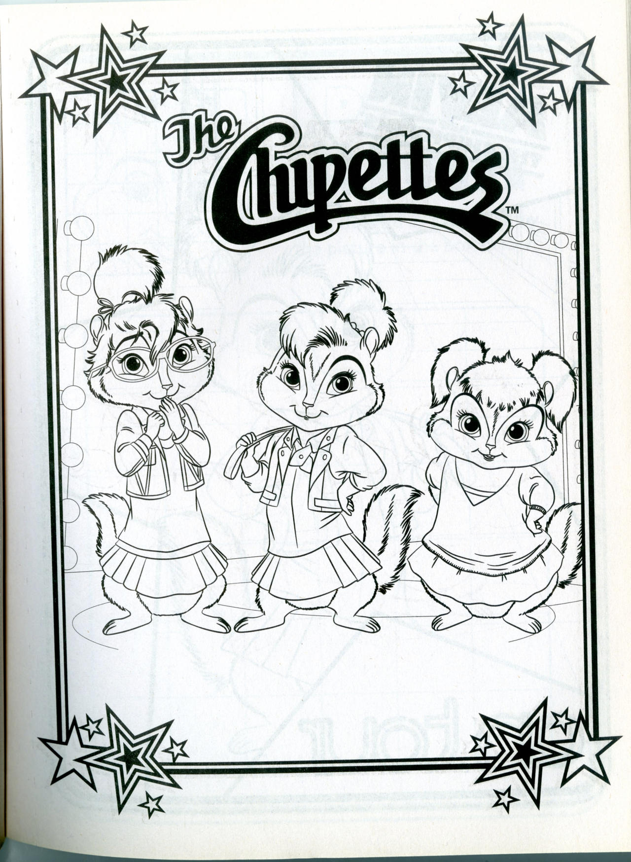 The Chipettes coloring page scan by TheCrazyettes on DeviantArt
