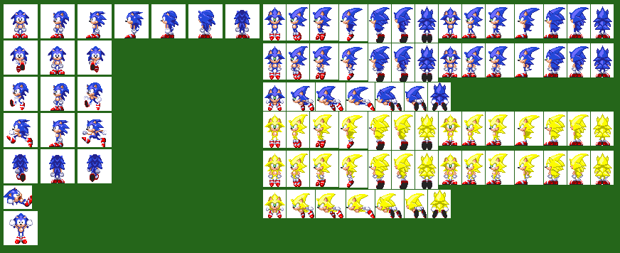 SRB2 Pre-Halloween Sonic Sonic 3 Style Sprites by ColdsterColdy on