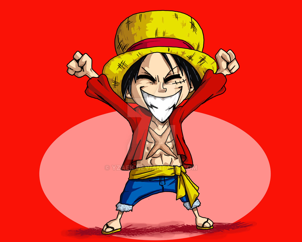 Luffy Chibi Cartoon Pos TimeSkip by Yzaek on DeviantArt