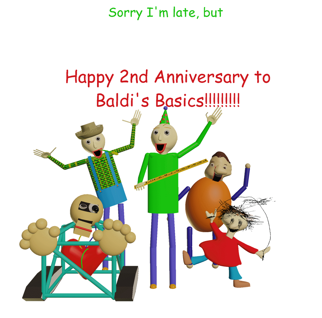 Baldi's Basics 5th Anniversary by WhitneyGoLucky on DeviantArt