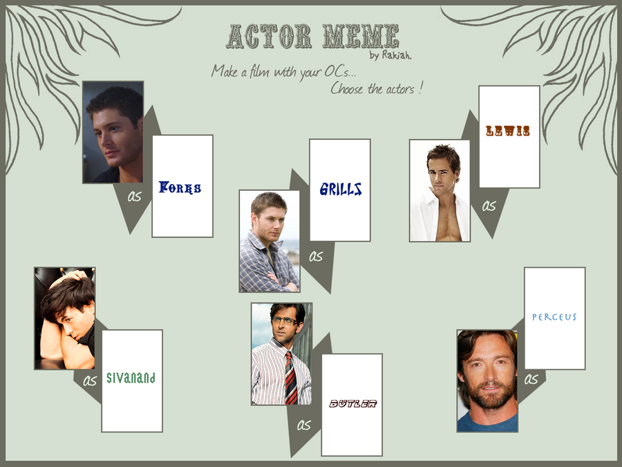 Actor Meme 2 by Rowanoak on DeviantArt