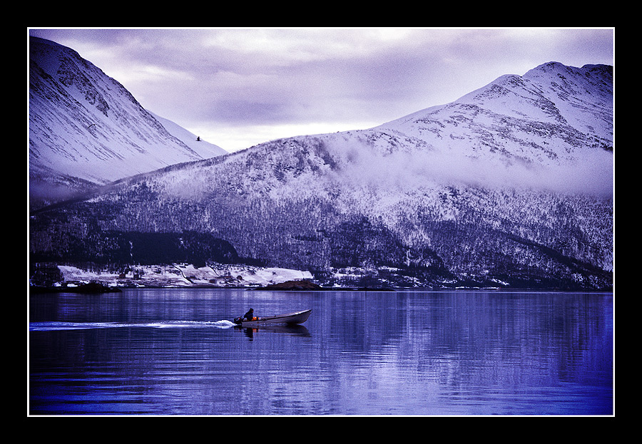 Boat on fjord