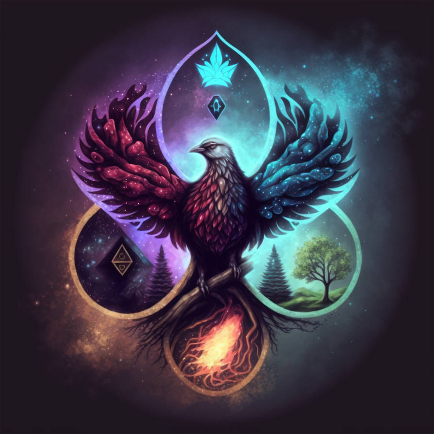 Phoenix of the Magic Elements by AICharactersArt on DeviantArt