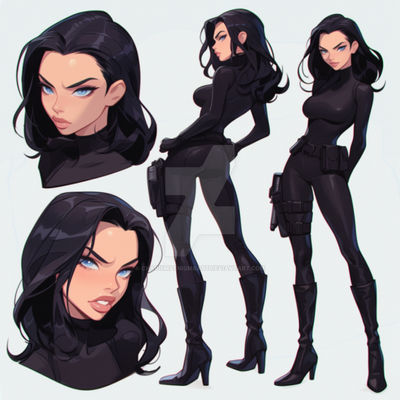 Attractive Female Character Design Model Sheet by CharismaenigmaArt on ...