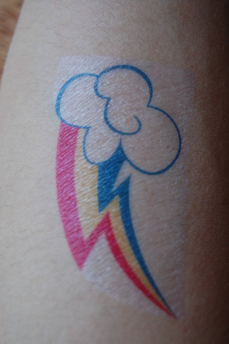 Rainbow Dash Cutie Mark Temporary Tattoo by croaklieuhunt on DeviantArt
