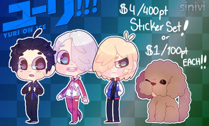 :.Yuri!!! On Ice Sticker Set! $4/FREE SHIPPING.: